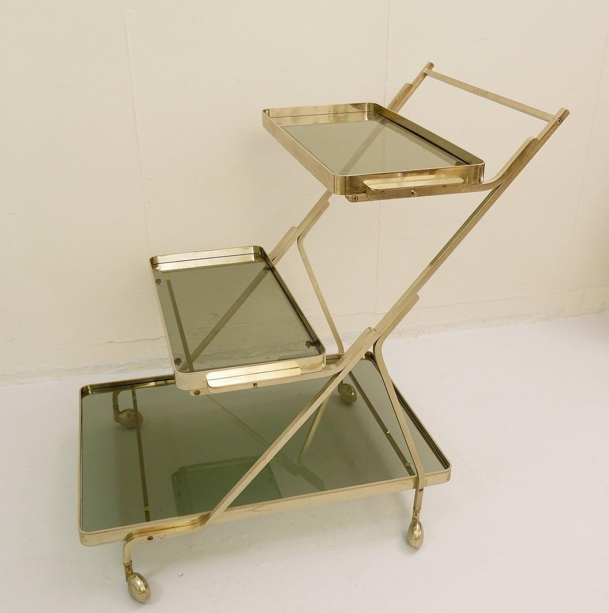 Art Deco Trolley with Removable Tray