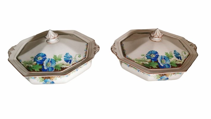 Art Deco Tureens by Wilkinson for Royal Staffordshire Pottery, 1947, Set of 2-QRS-1436287