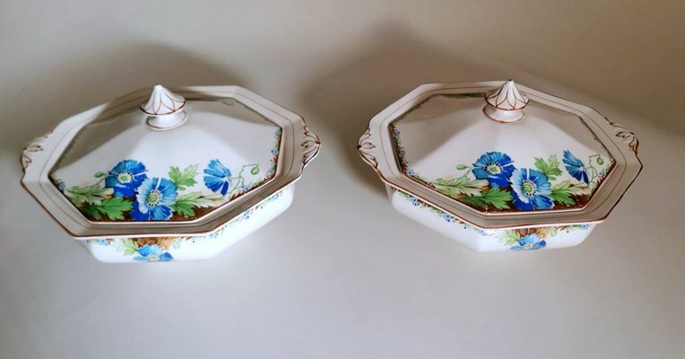 Art Deco Tureens by Wilkinson for Royal Staffordshire Pottery, 1947, Set of 2-QRS-1436287