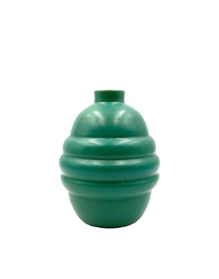 Art Deco Turquoise Faience Vase, France, 1940s-TXN-1276680