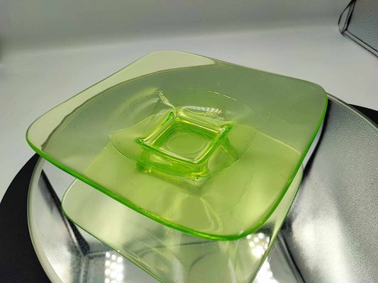 Art Deco Uranium Glass Plate-CAQ-1034665