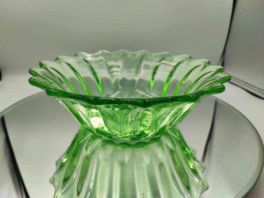 Art Deco Uranium Glass Platter from Niemen Glassworks-CAQ-962628