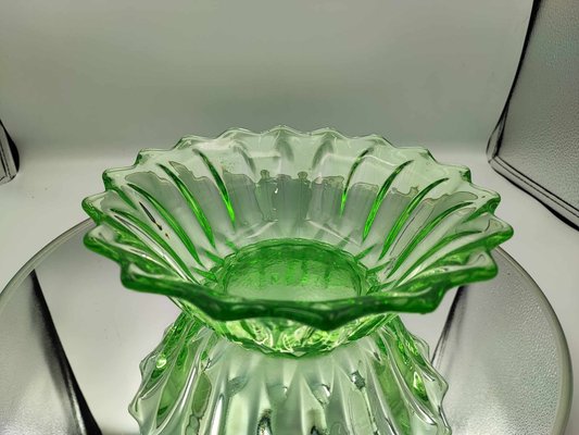 Art Deco Uranium Glass Platter from Niemen Glassworks-CAQ-962628