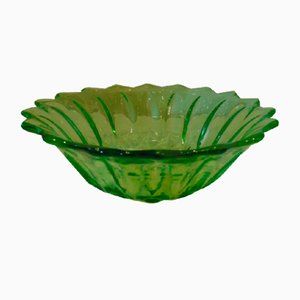 Art Deco Uranium Glass Platter from Niemen Glassworks-CAQ-962628