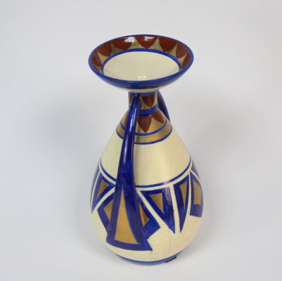 Art Decó Vase in Hand-Painted Ceramic-NE-1273686