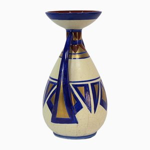 Art Decó Vase in Hand-Painted Ceramic-NE-1273686