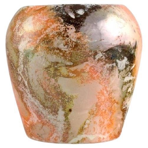 Art Deco Vase in Marbled Glazed Faience from Arabia, Finland, 1920s