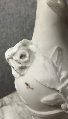 Art Deco Vase in White Carrara Marble, 1920s-MWB-1785177