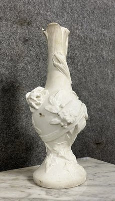 Art Deco Vase in White Carrara Marble, 1920s-MWB-1785177