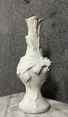 Art Deco Vase in White Carrara Marble, 1920s-MWB-1785177