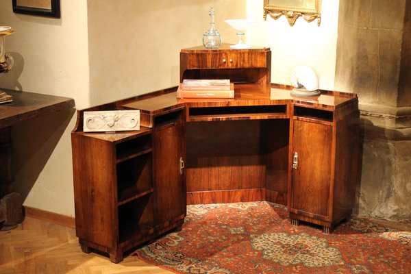 Art Deco Veneer Writing Desk or Vanity Table, 1920s-AXE-1433383