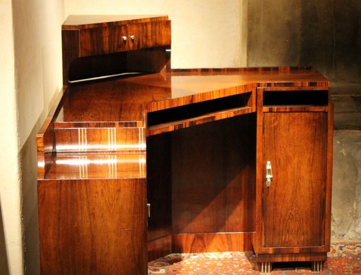 Art Deco Veneer Writing Desk or Vanity Table, 1920s-AXE-1433383