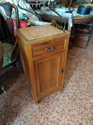 Art Deco Veneered Bedside Table in Walnut-RAQ-1192645