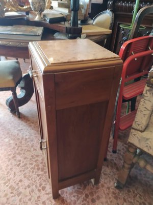 Art Deco Veneered Bedside Table in Walnut-RAQ-1192645