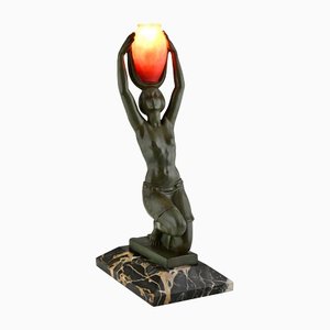 Art Deco Vers L'Oasis Table Lamp from Fayral, France, 1930s-KTN-1450793