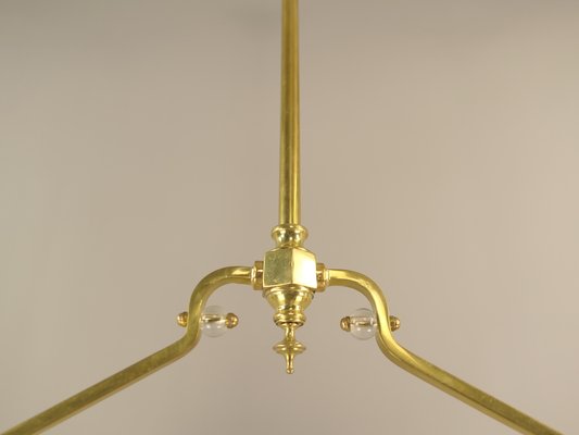 Art Deco Viennese Brass Hanging Lamp, 1920s-KDB-1716374