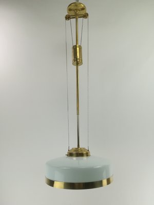 Art Deco Viennese Chandelier with Opal Glass-KDB-1447886