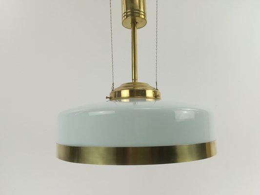 Art Deco Viennese Chandelier with Opal Glass-KDB-1447886