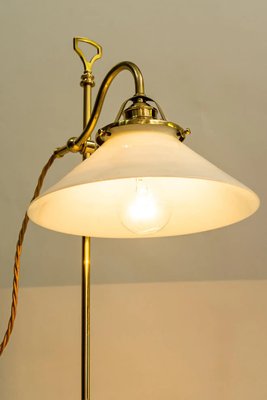 Art Deco Viennese Condor Lamp with White Glass Shade, 1920s-SPD-1228996