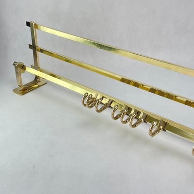 Art Deco Wall Coat Rack in Gold Brass, 1930s-JUZ-1752054