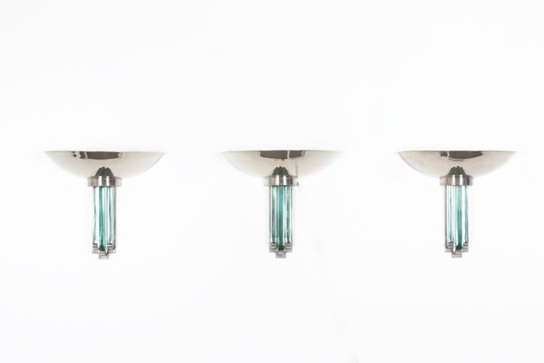 Art Deco Wall Lights, 1930, Set of 3-US-2034474