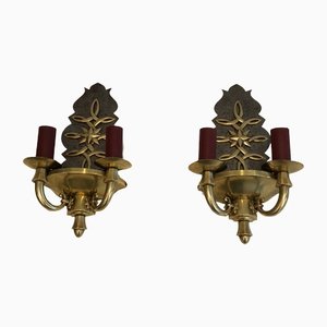 Art Deco Wall Lights in the style of Jules Leleu, Set of 2-BA-1365409