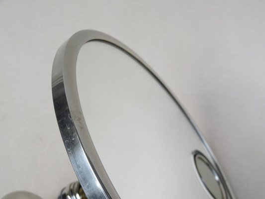 Art Deco Wall Mirror in Nickel-Plated from Le Mirophar Brot Déposé, France-EY-1752499