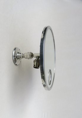 Art Deco Wall Mirror in Nickel-Plated from Le Mirophar Brot Déposé, France-EY-1752499