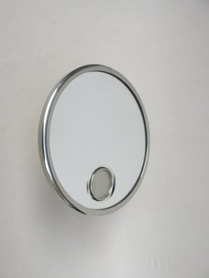 Art Deco Wall Mirror in Nickel-Plated from Le Mirophar Brot Déposé, France-EY-1752499