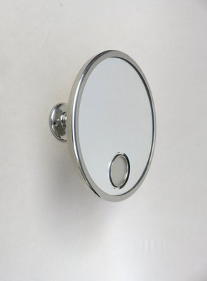 Art Deco Wall Mirror in Nickel-Plated from Le Mirophar Brot Déposé, France-EY-1752499