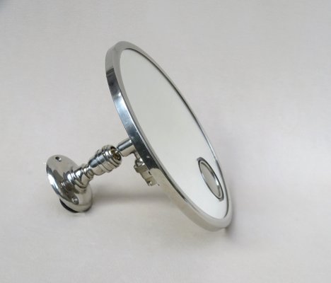 Art Deco Wall Mirror in Nickel-Plated from Le Mirophar Brot Déposé, France-EY-1752499