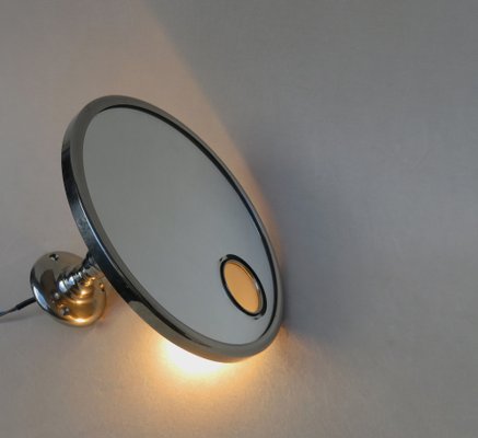 Art Deco Wall Mirror in Nickel-Plated from Le Mirophar Brot Déposé, France-EY-1752499