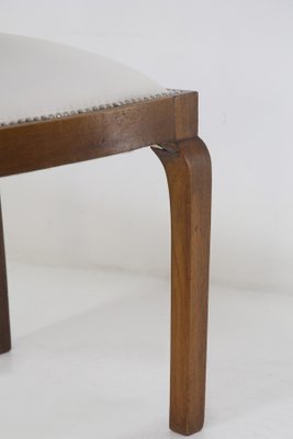 Art Deco Walnut and Cotton Chairs, 1920s, Set of 2-RCE-1448843