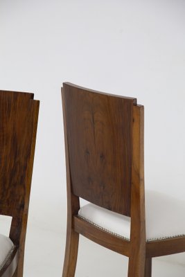 Art Deco Walnut and Cotton Chairs, 1920s, Set of 2-RCE-1448843