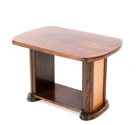 Art Deco Walnut Coffee Table from Broeders Rens Amsterdam, 1930s-MY-1150823