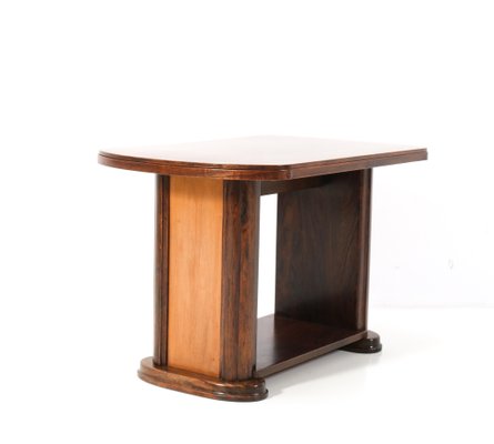 Art Deco Walnut Coffee Table from Broeders Rens Amsterdam, 1930s-MY-1150823