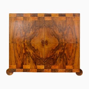 Art Deco Walnut Countertop Bar Cabinet from Albicocchi & Frediani, Italy, 1920s-QZZ-1309731