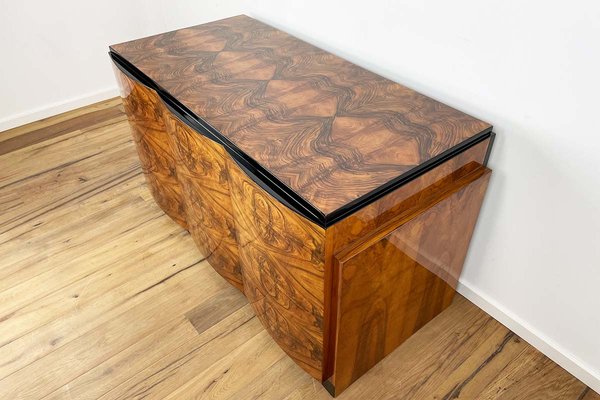 Art Deco Walnut Desk from Villa Victor Hugo, Paris, 1925-VMP-1144814