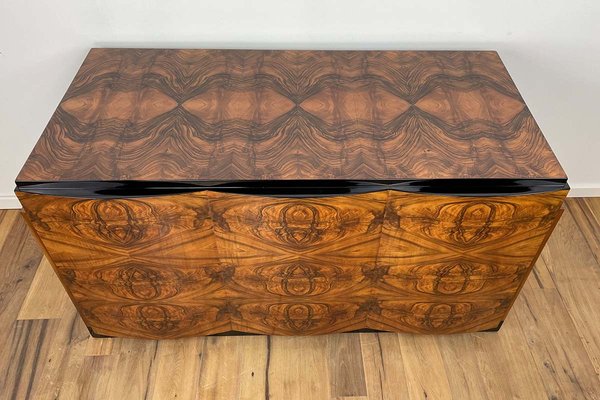 Art Deco Walnut Desk from Villa Victor Hugo, Paris, 1925-VMP-1144814