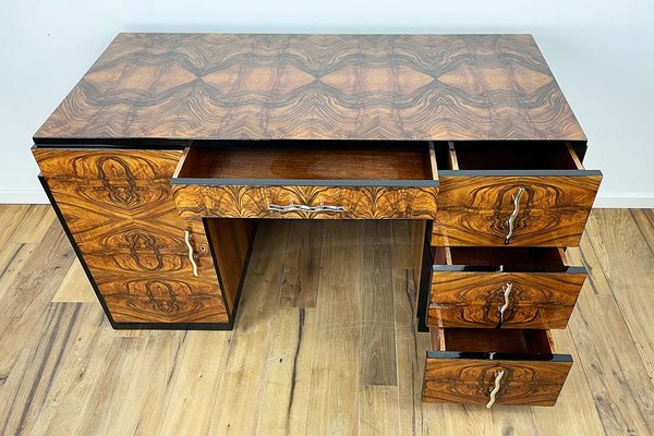 Art Deco Walnut Desk from Villa Victor Hugo, Paris, 1925-VMP-1144814