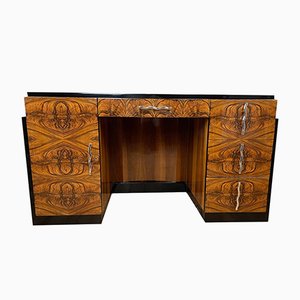 Art Deco Walnut Desk from Villa Victor Hugo, Paris, 1925-VMP-1144814