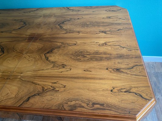 Art Deco Walnut Dining Table, 1950s-TEB-707140