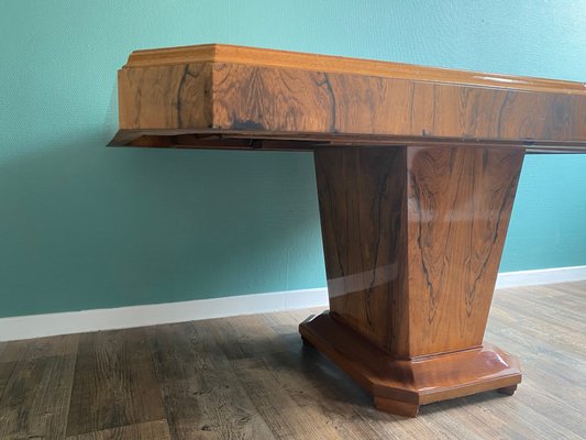 Art Deco Walnut Dining Table, 1950s-TEB-707140