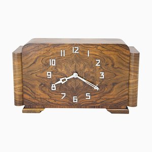 Art Deco Walnut Mantel Clock from Mauthe, 1930s-TZ-1770669