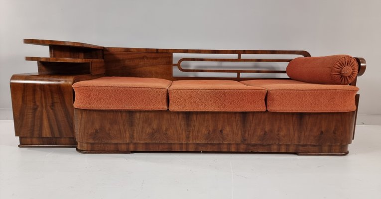 Art Deco Walnut Sofa, 1930s-BYY-2020129