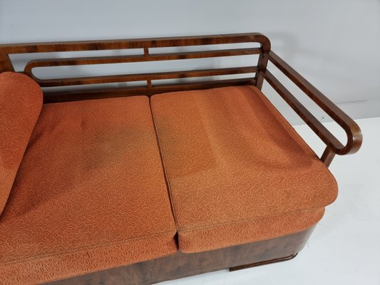 Art Deco Walnut Sofa, 1930s-BYY-2020129