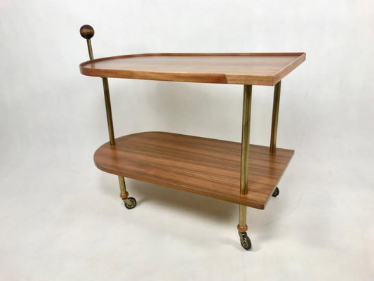 Art Deco Walnut Trolley Bar, 1930s