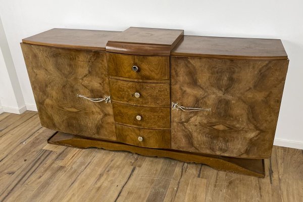 Art Deco Walnut Veneer Sideboard, France, 1925-VMP-1179936