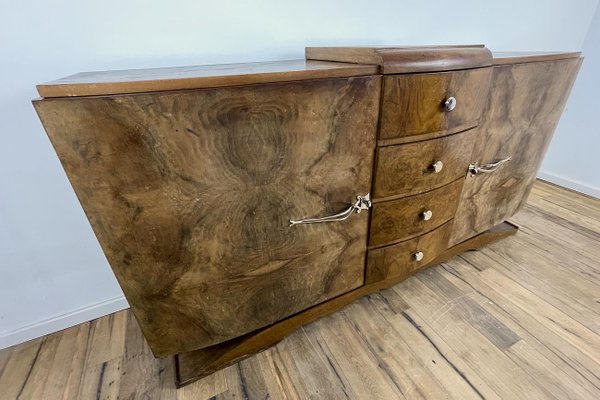 Art Deco Walnut Veneer Sideboard, France, 1925-VMP-1179936