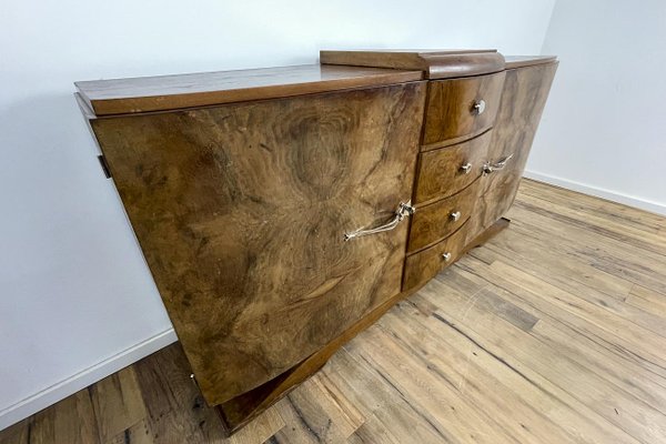 Art Deco Walnut Veneer Sideboard, France, 1925-VMP-1179936